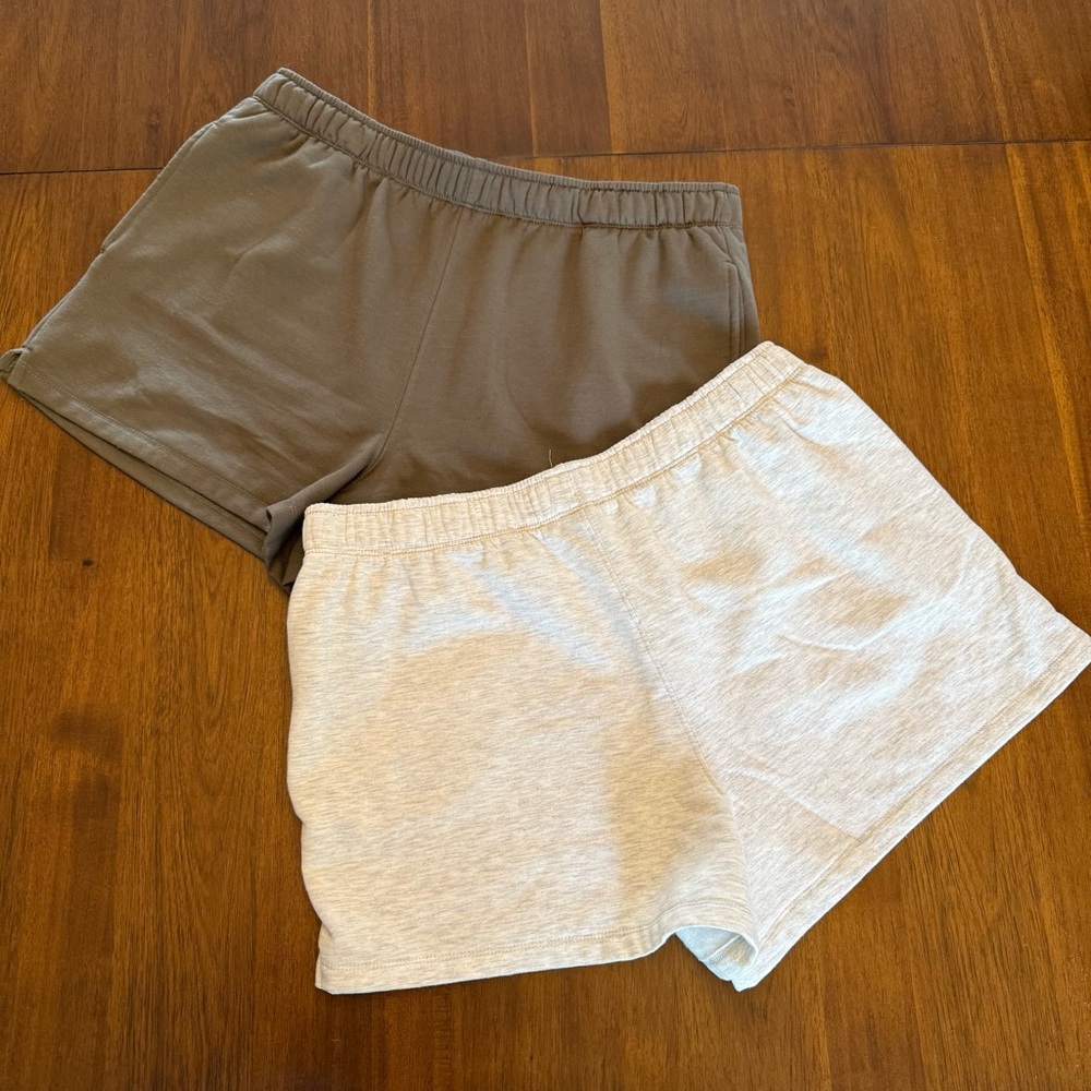 Danskin Women's Athletic Shorts - Gray and Tan